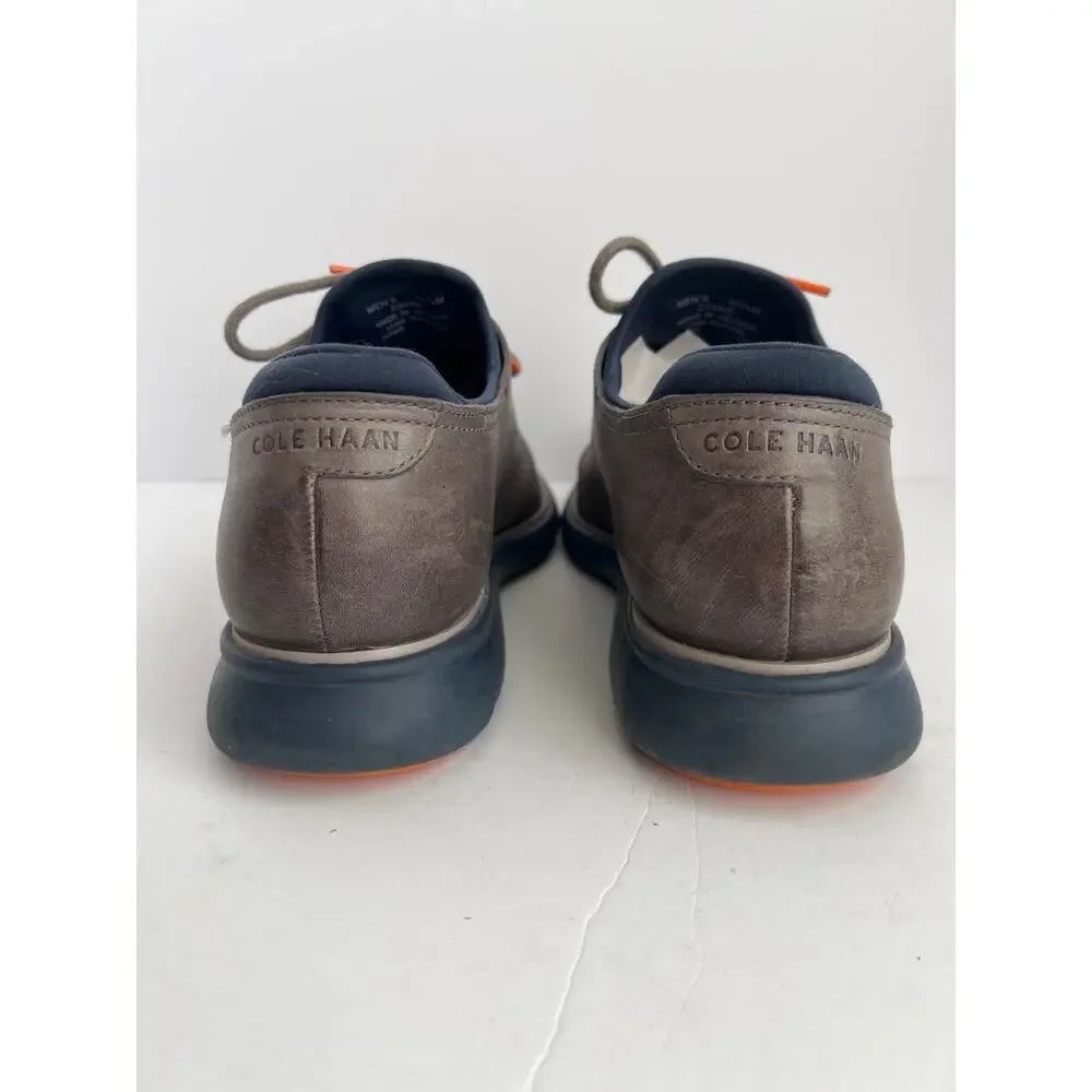 Cole Haan Zerogrand Gray Perforated Leather Wingtip Oxford Shoes Men Size 10.5